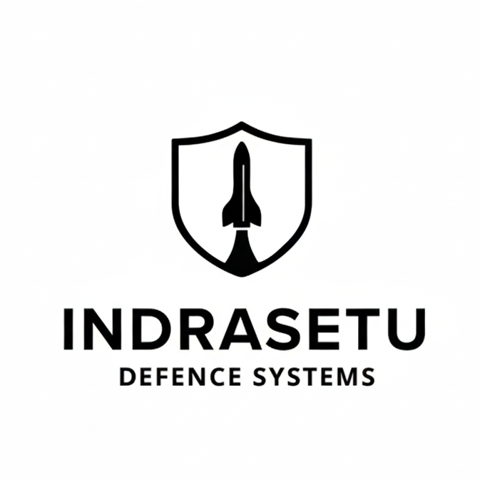 Official logo of Indrasetu Defence System, representing a strategic partnership for Components Manufacturing and Fabrication and the Atmanirbhar Bharat Vision in Precision Defence & Railway Components.