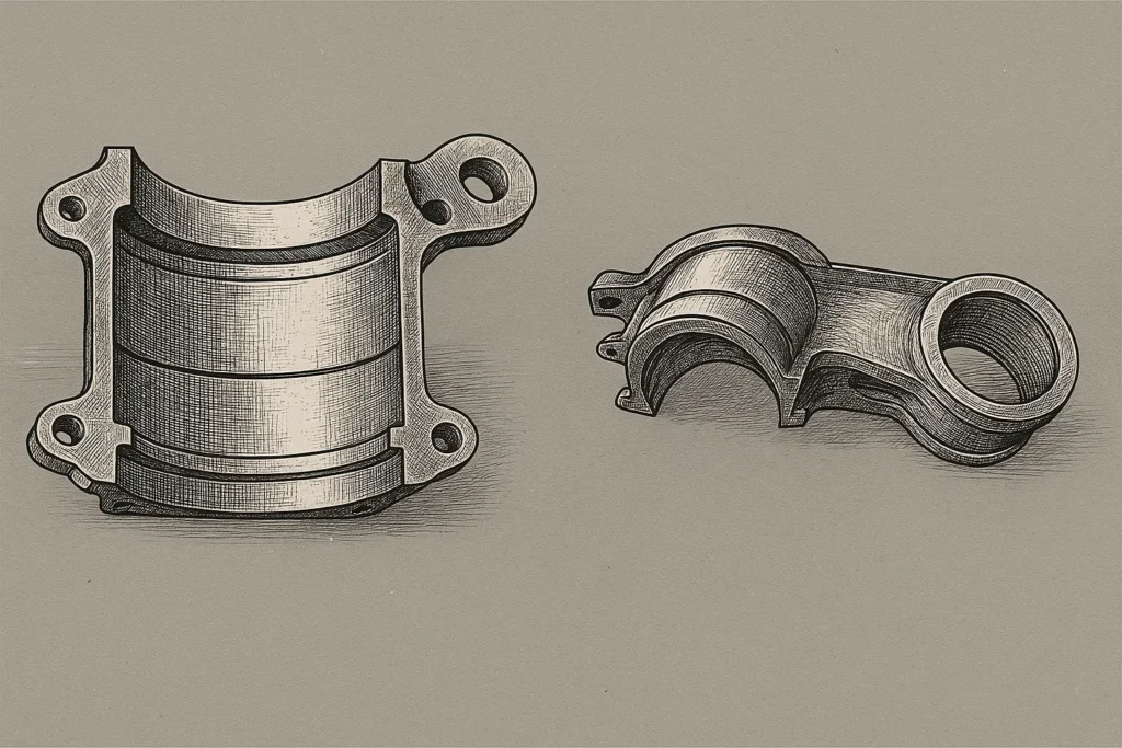 A heavy-duty forged steel Control Arm designed for Railway Components and suspension systems, featuring reinforced pivot points for maximum durability and high-capacity load bearing.