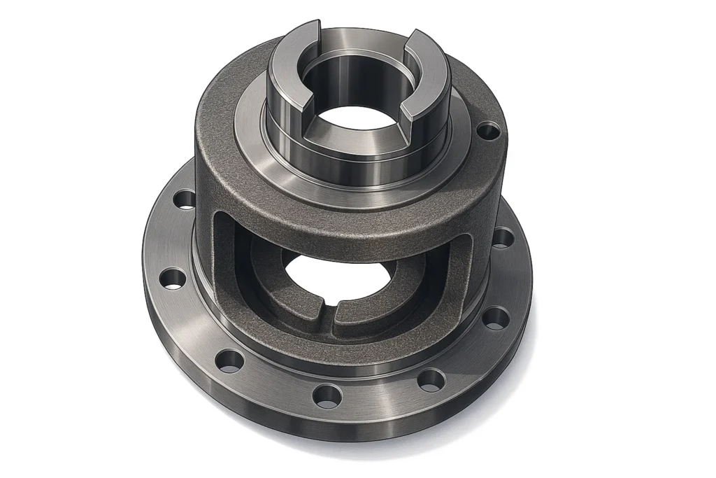 A high-resolution image of a Casting Differential Rear Axle (NPT), an essential item among our Agricultural Components built for superior torque distribution and durability in heavy-duty tractors.
