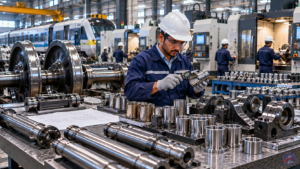 Precision-machined railway components produced using CNC and VMC machining