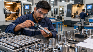 Quality inspection of precision machined components using a digital micrometer
