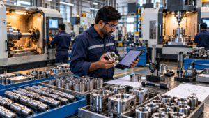 CNC and VMC machining workflow for precision engineered components