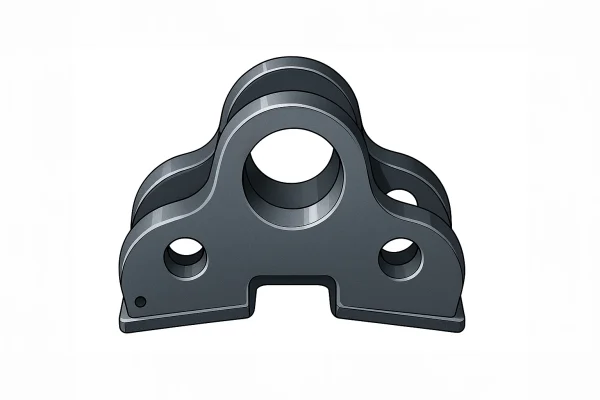A specialized cast steel Brake Head component, featuring precision-machined pivot points for locomotive braking systems